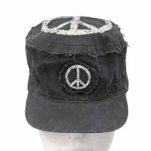 Black Peace Sign Cap